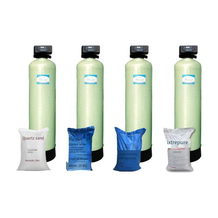 Quartz sand filter water treatment resin FRP tank rural well water sediment activated carbon multi-media filter