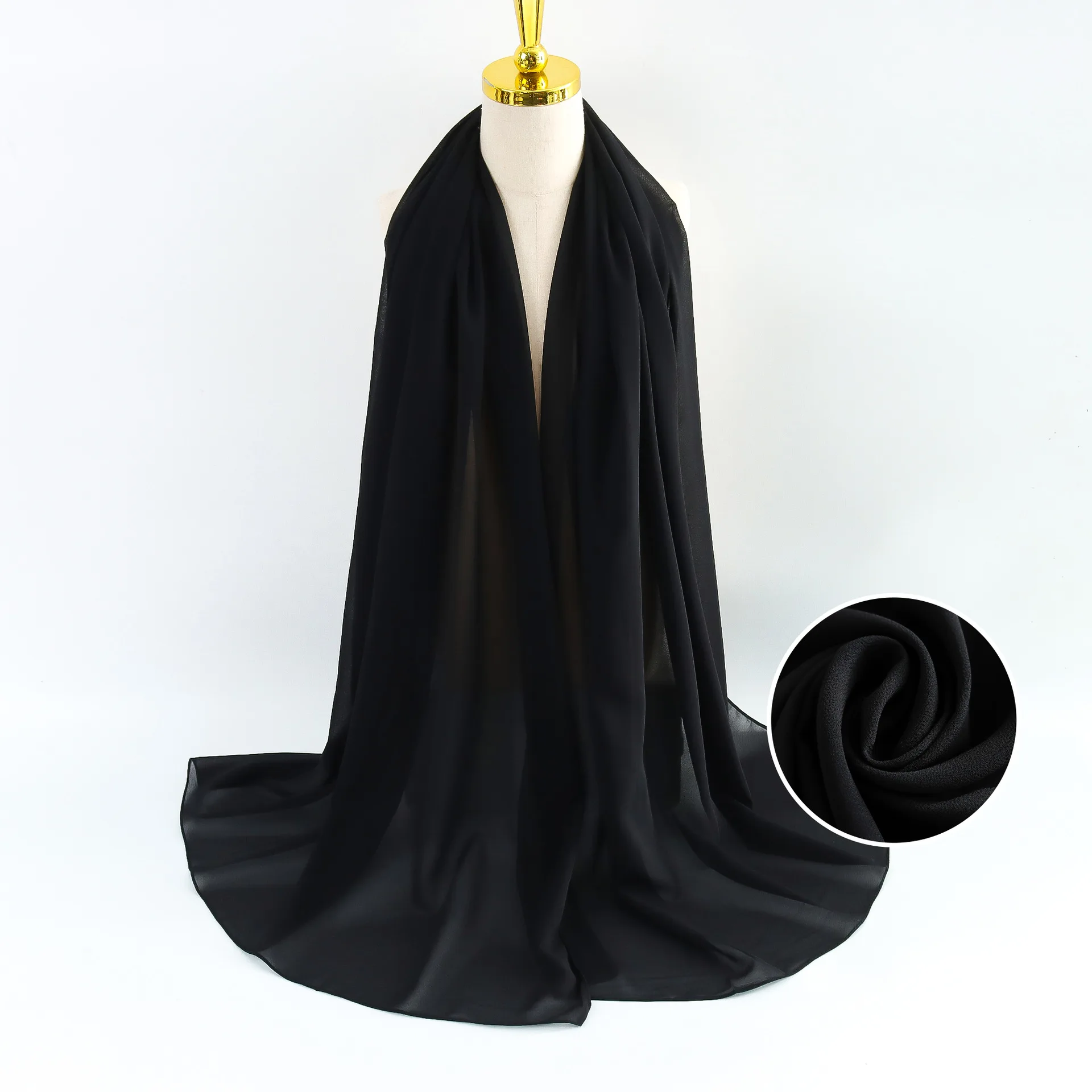 Wholesale Ethnic Plain Chiffon Scarves Touch Keffiyeh Skin-friendly Cheap Hijab Women Muslim Scarf Niqab