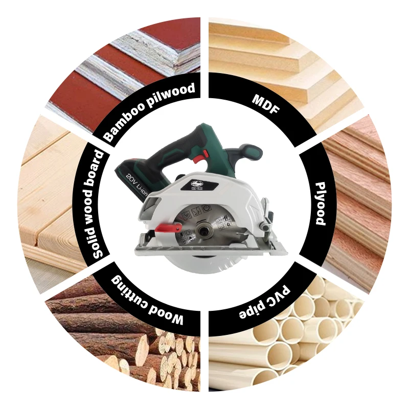 Hailian woodworking pure aluminum electric circular saw 20V cordless 185mm brushless lithium electric circular saw