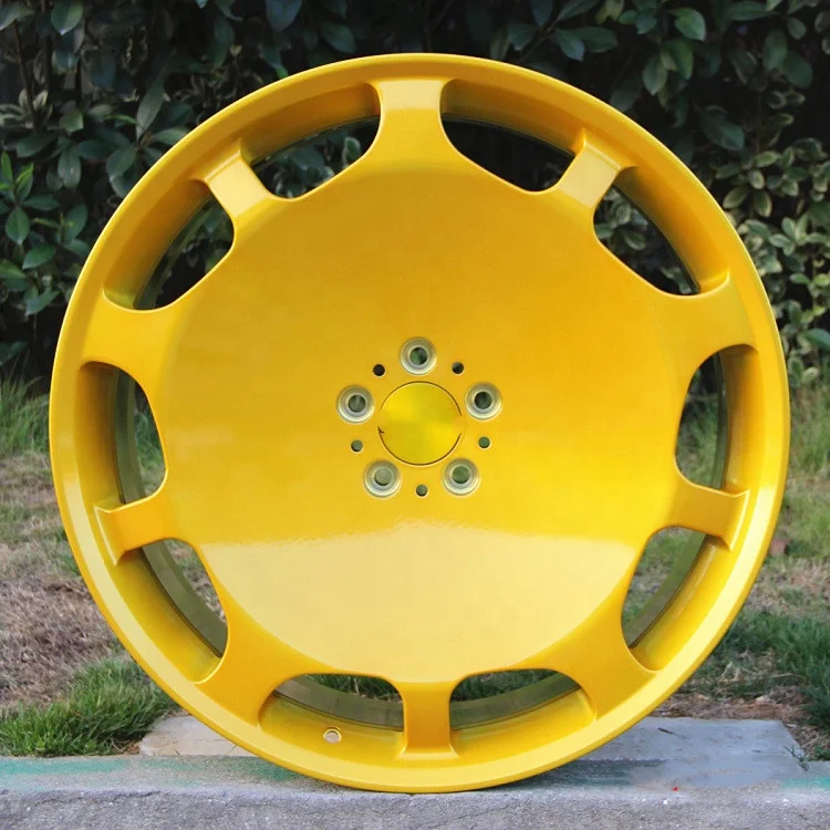 customized colorful forged 1 piece alloy wheels golden yellow color rims 18 19 20 21 22 inch for Benz in stock