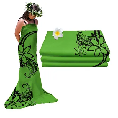 
Fashion New Polynesian Fabric Dresses Use Custom Pattern Digital Printing Thermal Transfer Use Polyester Fabric For 