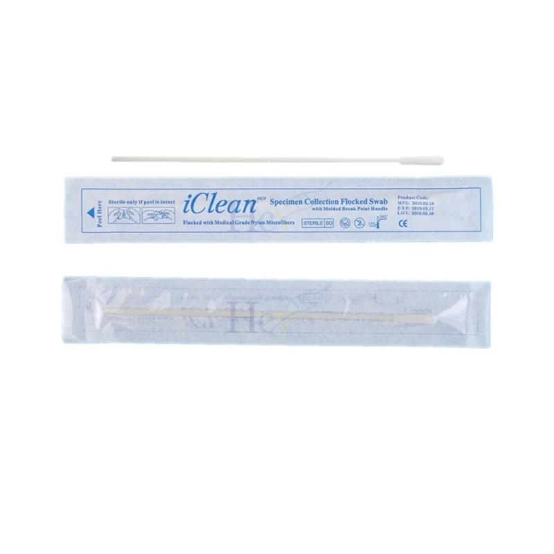 CE2862 IClean Medical Oral Swab Sterile PS PP Flocking Material Sampling Collection Foam Sponge Ozone Disinfecting