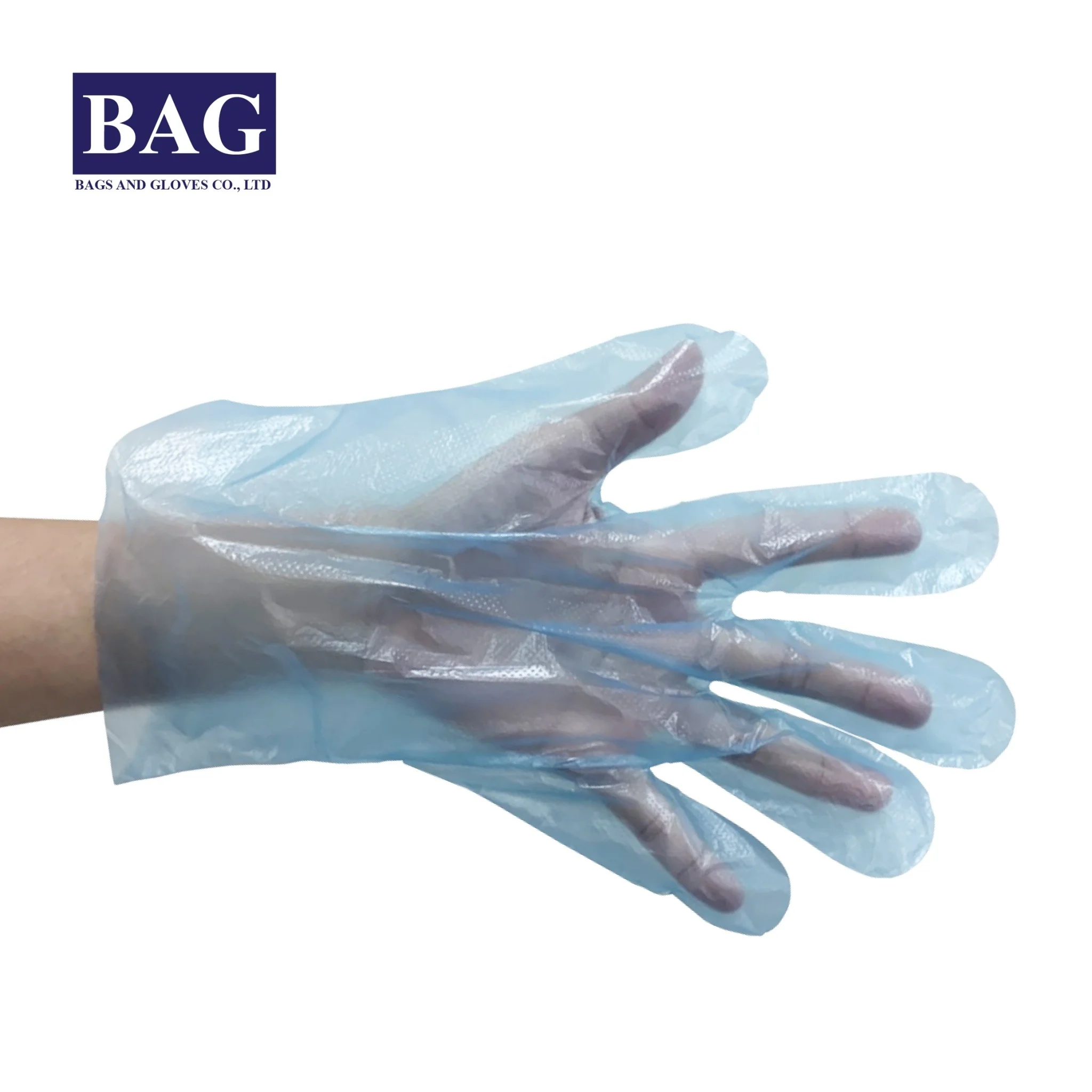 
Blue low price bulk disposable gloves 