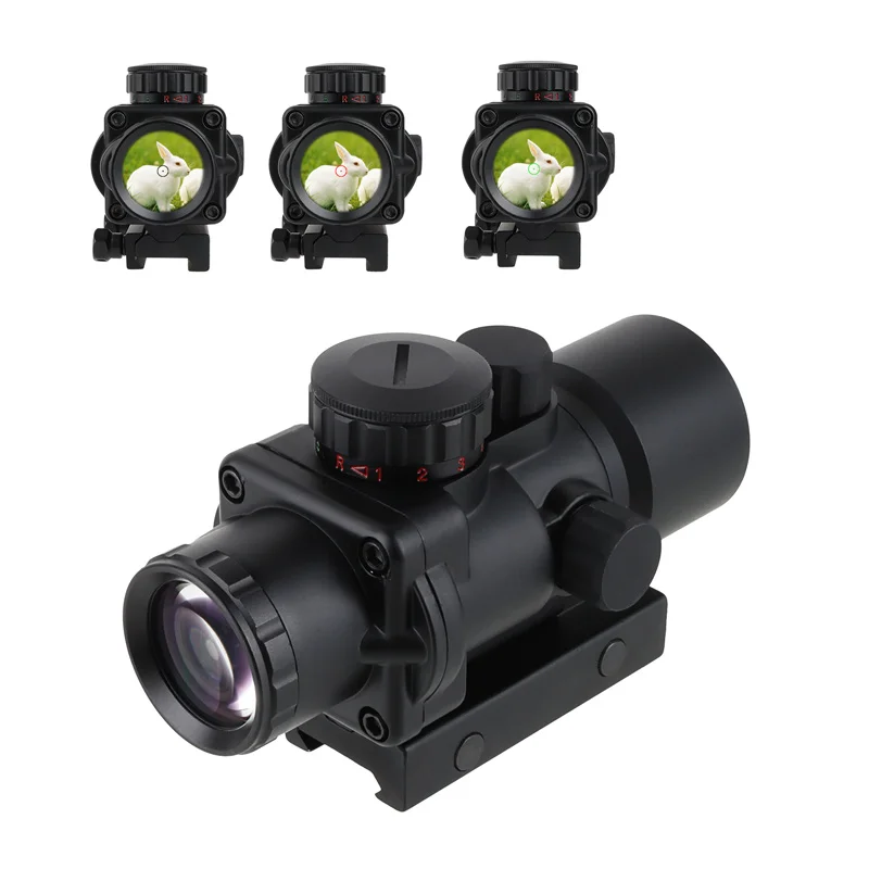 FOCUHUNTER prism scope 3x30 6061 aluminum prism sight IP67 waterproof red and green illuminated  optical  scope
