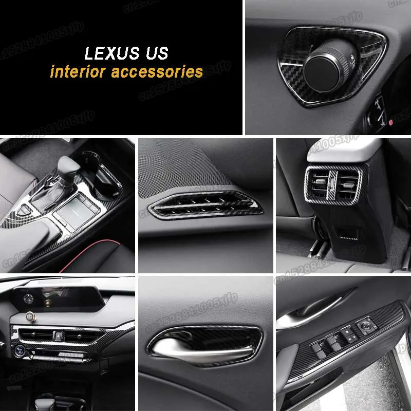 carbon fiber car interior accessories for lexus ux 2019-2022 Ux200 Ux250h gear shift panel seat adjust center control cover auto modify
