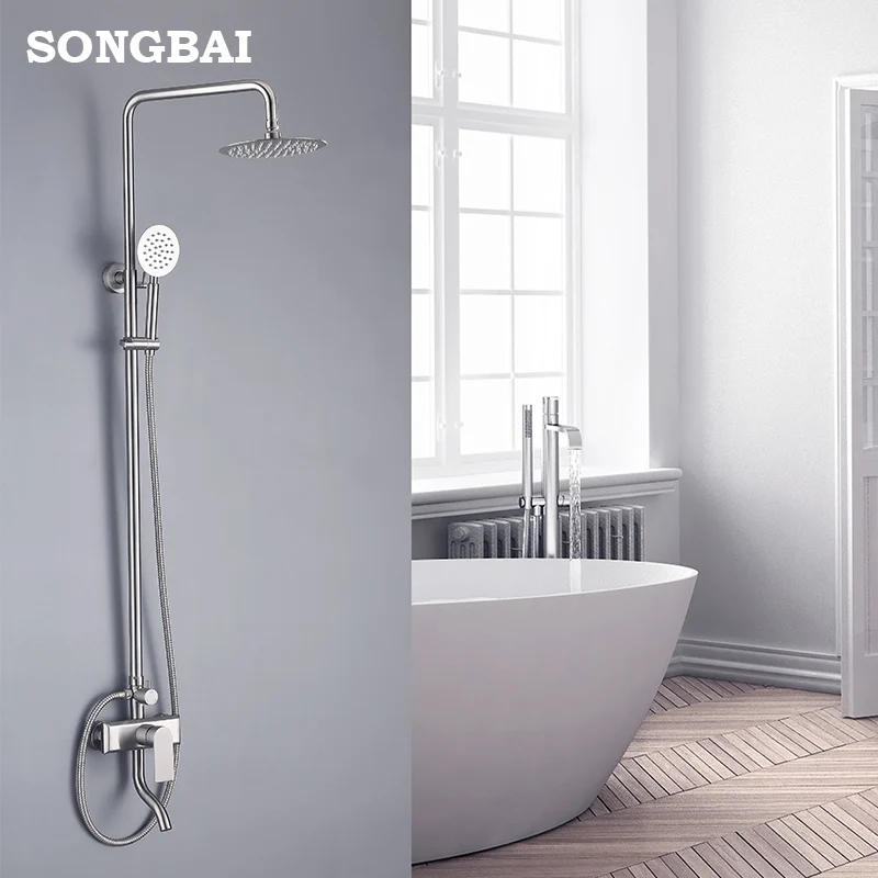 China shower set CUPC Watermark 304 stainless steel hotel bathroom thermostatic shower faucet set