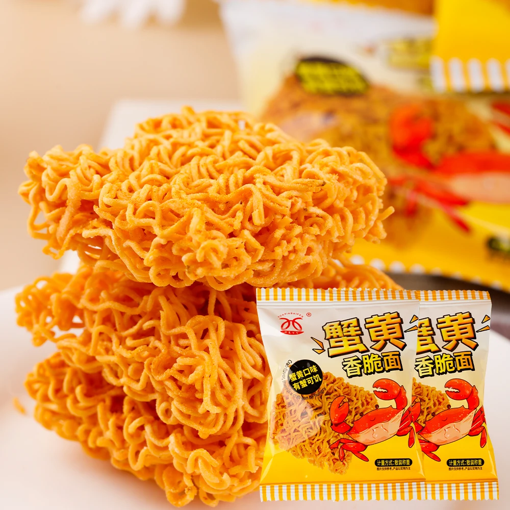 Delicious Crispy Chinese Style Bread Instant Noodles with Fragrant Spiciness Handmade from Wheat Flour Packaged in Bulk Boxes