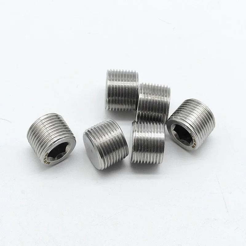 Competitive Price 304 Stainless Steel High Precision Fittings Plug Thread Hexagon Socket Plug