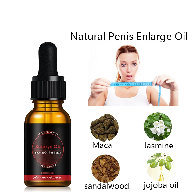 LANTHOME 10ml Pure Natural Herbal Penis Enlargement Massage Essential Oil for Men Sex Products Similar to TITAN Largo Gel