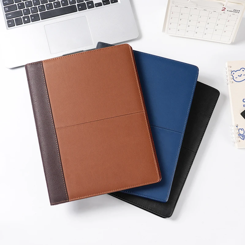 Pu Teacher Document File Folder Paper File Cover Storage Organizer Custom Leather File Folder Bag