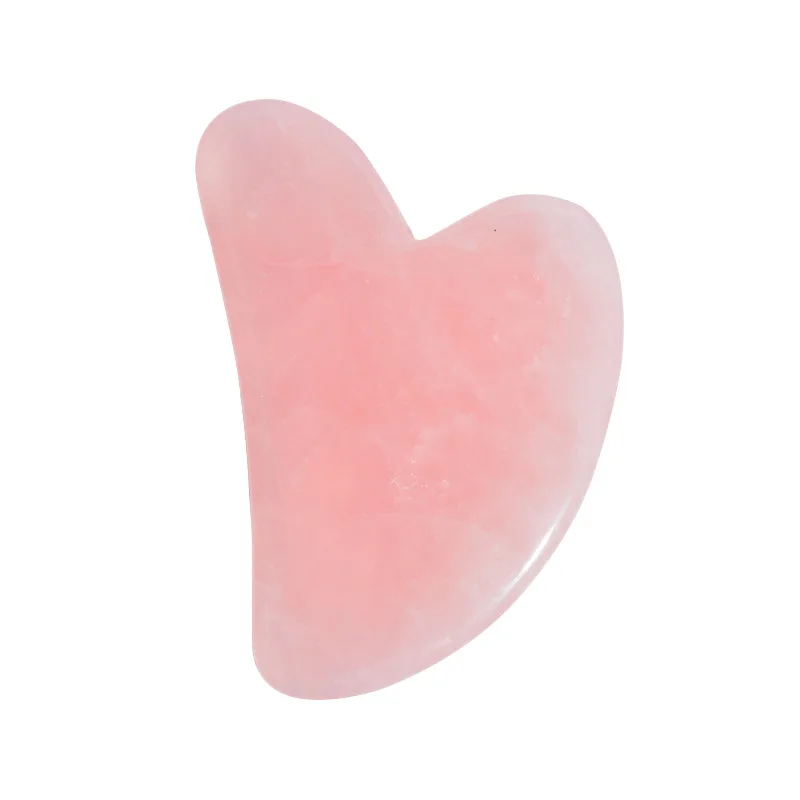 Ready to ship Best selling Pink PORTABLE gua sha face Facial massage guasha face caring jade
