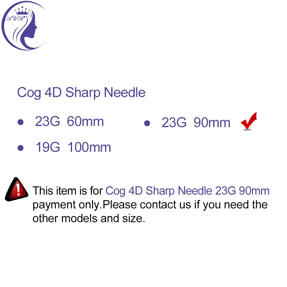 Face lift sharp needle barbed thread lifting pdo cog 4d 23g 90mm in beauty