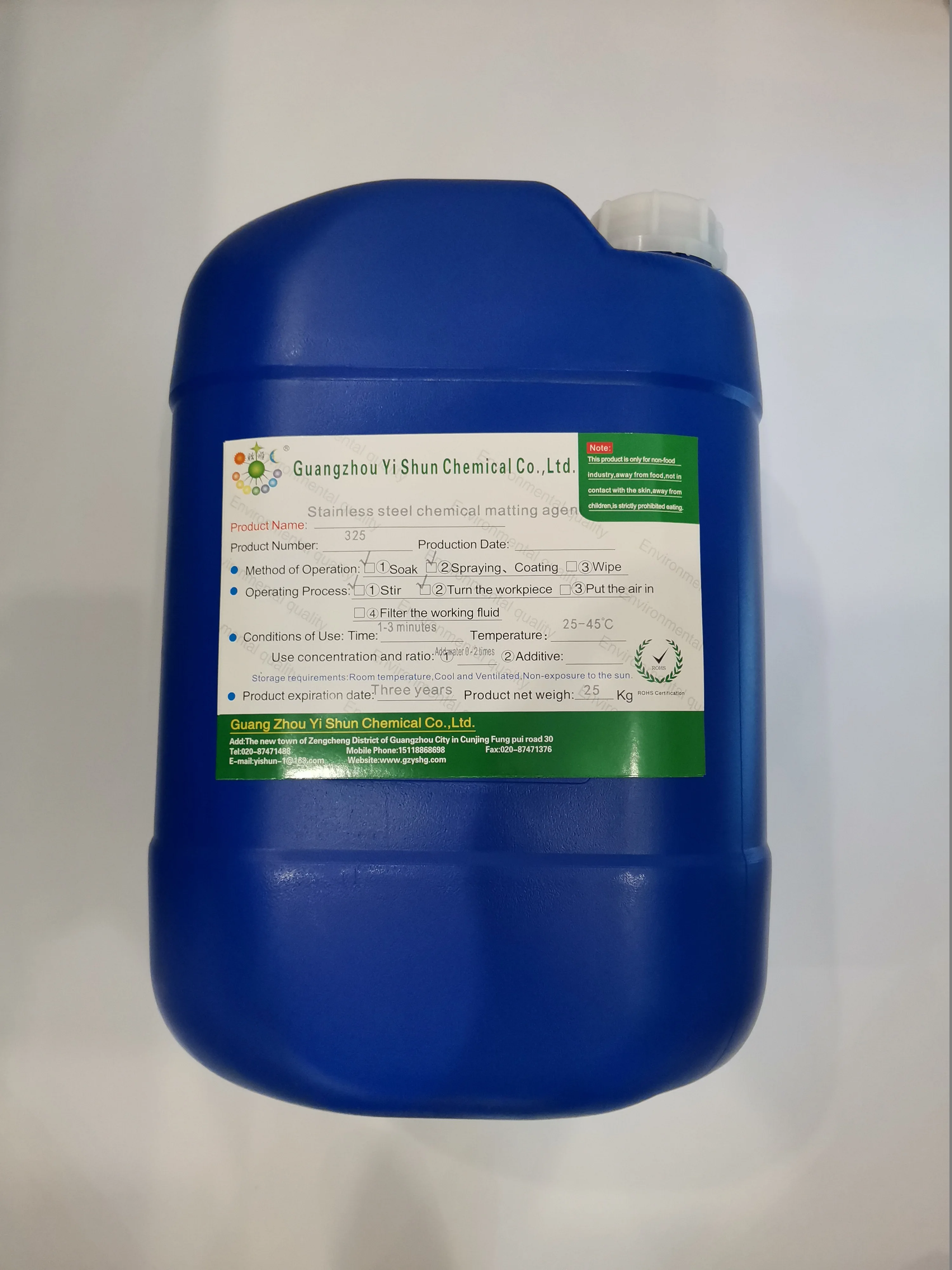 Series 3 chemical matte whitening agent for stainless steel