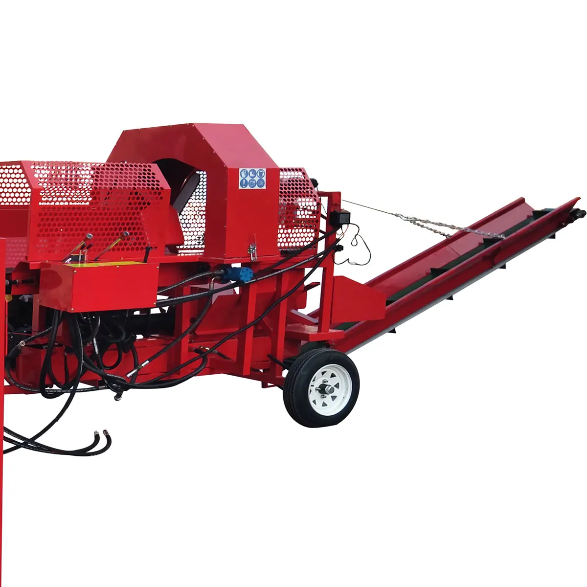 Forestry machinery firewood splitter fire wood log processor chainsaw type full hydraulic with all accessories 12hp diesel motor