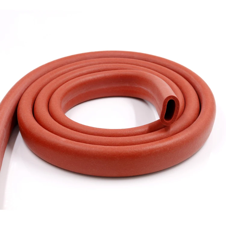 Wholesale Flexible Silicone Foam Sponge Tube Red High Temperature Resistant Flame Retardant Silicone Foam Hose