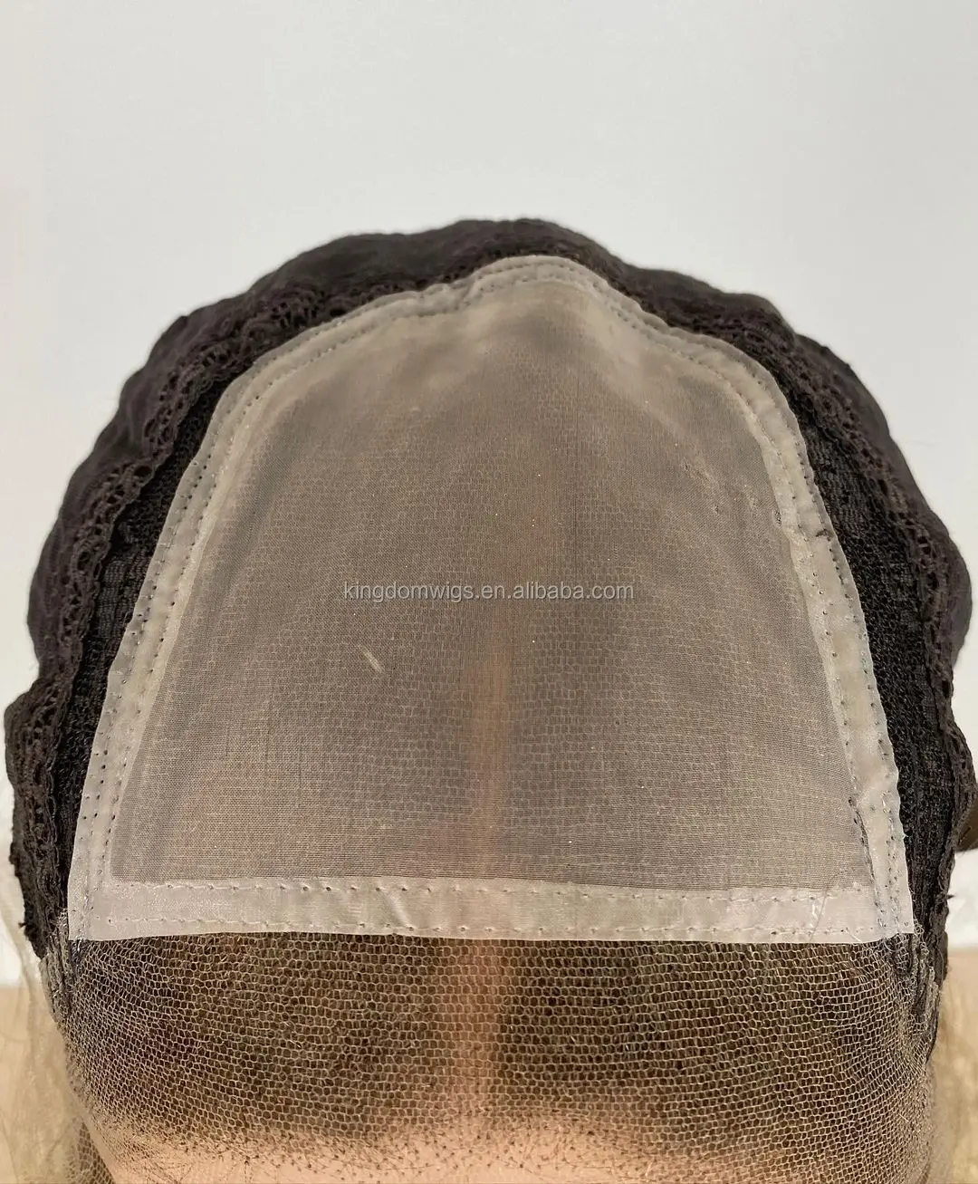 Nifty Bang Wig Style European Human Hair Honey Blonde Balayage Color Lace Top HD Lace Front Silk Fake Scalp Wig For Women