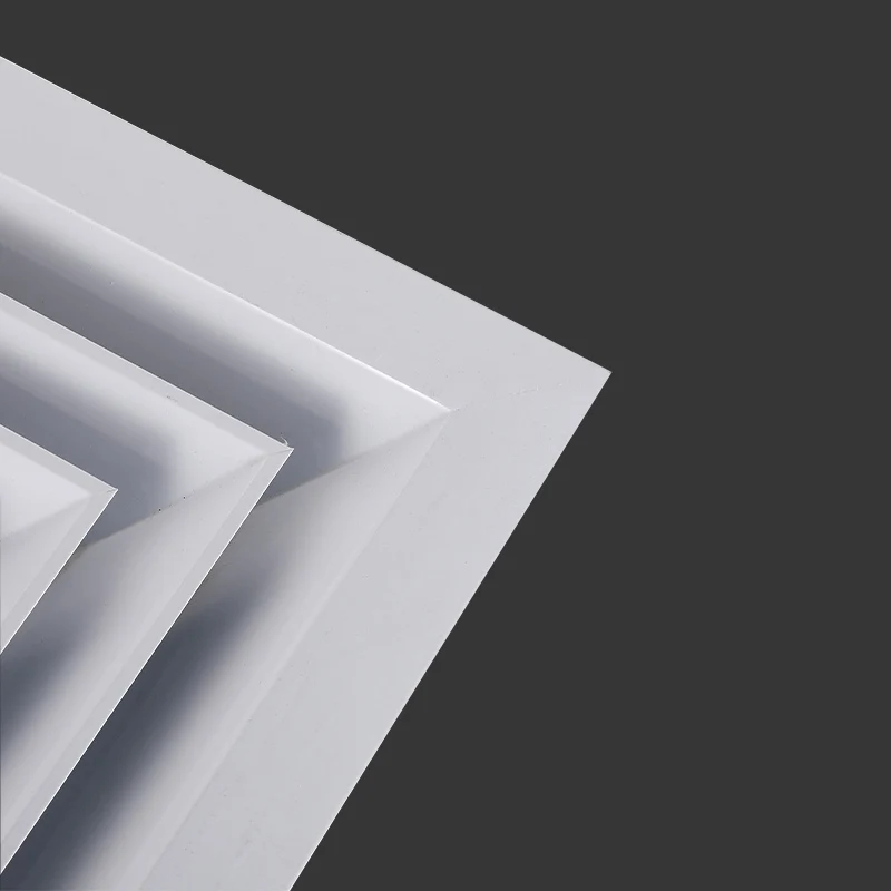 Hvac Aluminum Square Deflectors Ceiling Air Diffuser Grille For Ventilation System