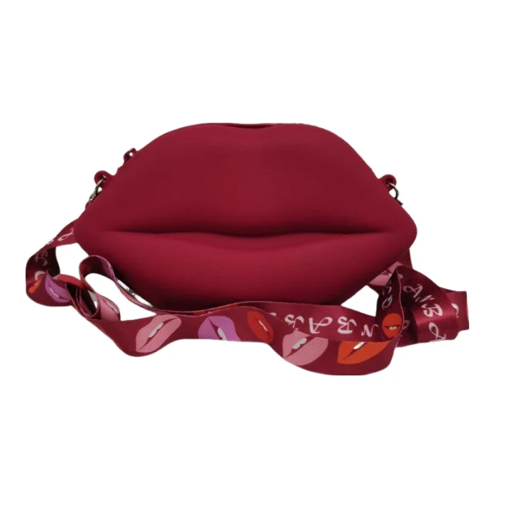 2023 Custom Made Sexy Silicone  Lips Shaped Clutch Purse Party Bags soft Bags