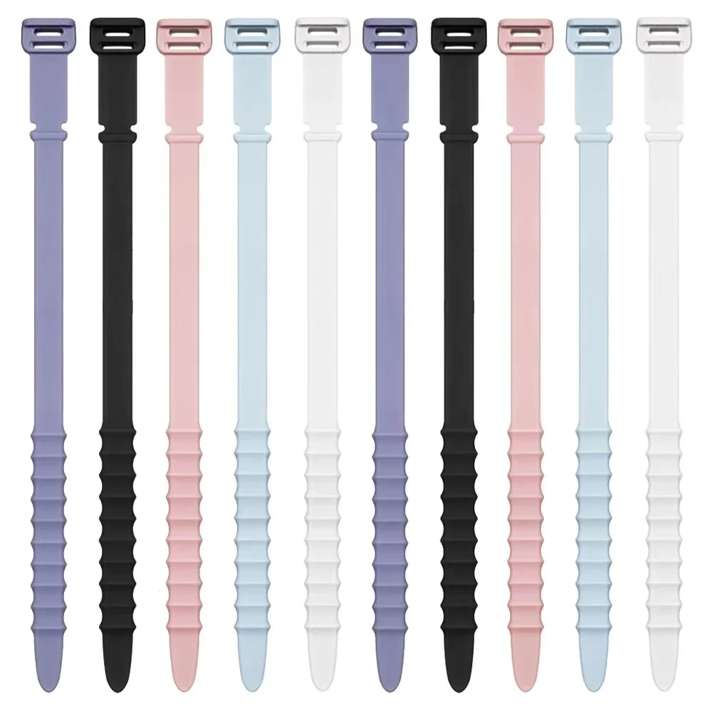 Eco Friendly Colorful Magic Cable Tie Silicone Wire Management Rubber Cable Ties Strap Band Manufacturer