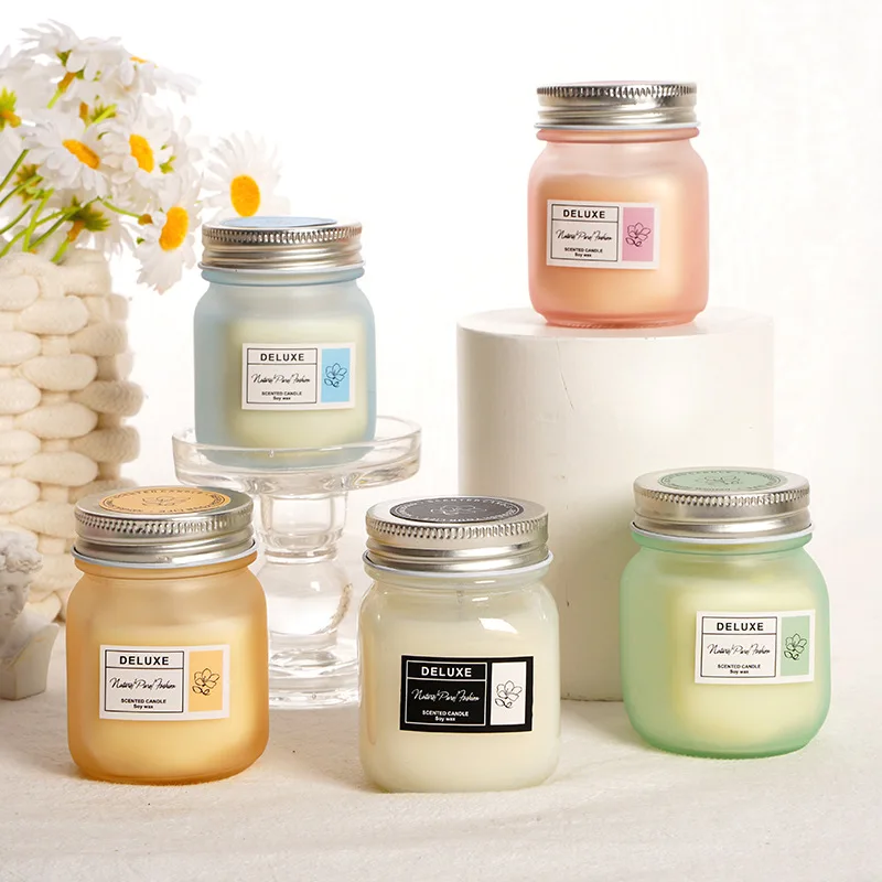 Popular High Quality Romantic Matte Cup Aromatherapy Soy Wax Scented Candles For Gift With Metal Lid