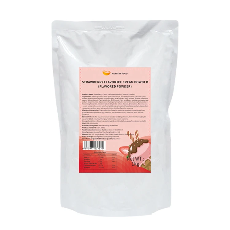 
Supplier Soft Serve Strawberry Ice Cream Powder Mix 