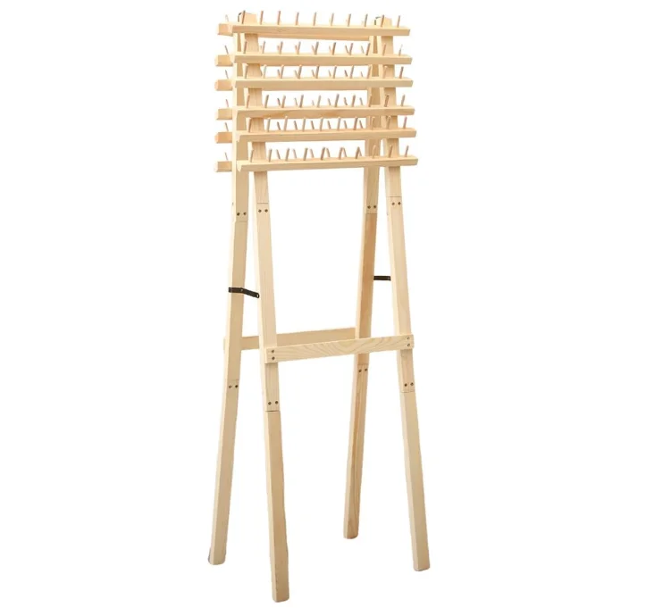 FSC&BSCI wooden Braiding Hair Rack, Hair Extension Holder, Standing Hair Stand Wooden Braid Rack for Threads Jewelry