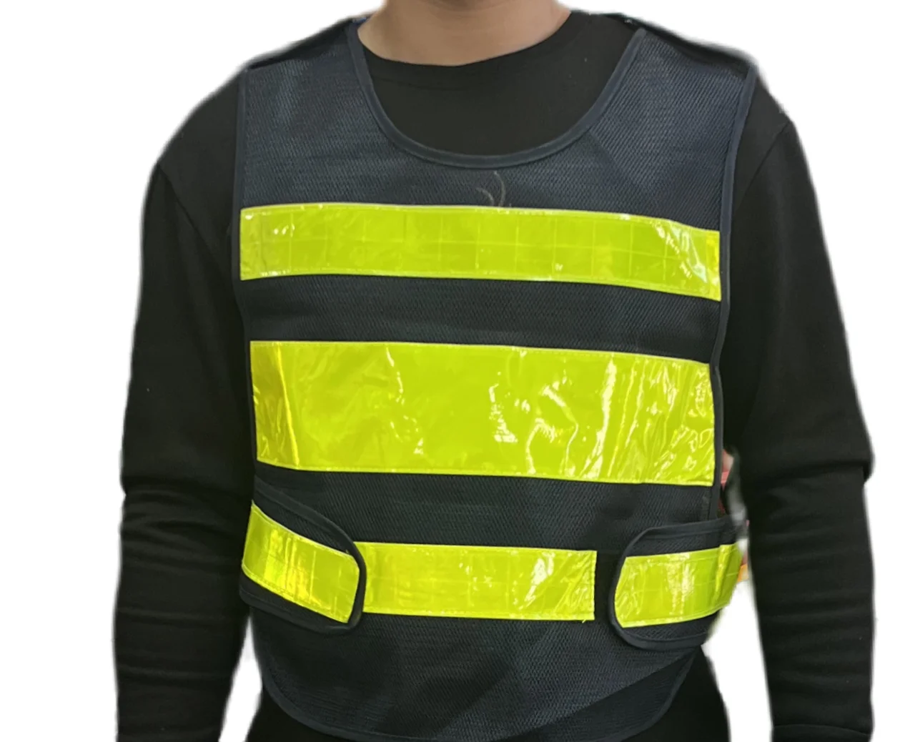 Customized Mesh Lattice Reflective Safety Vest for Night Traffic Patrol with Logo Printing