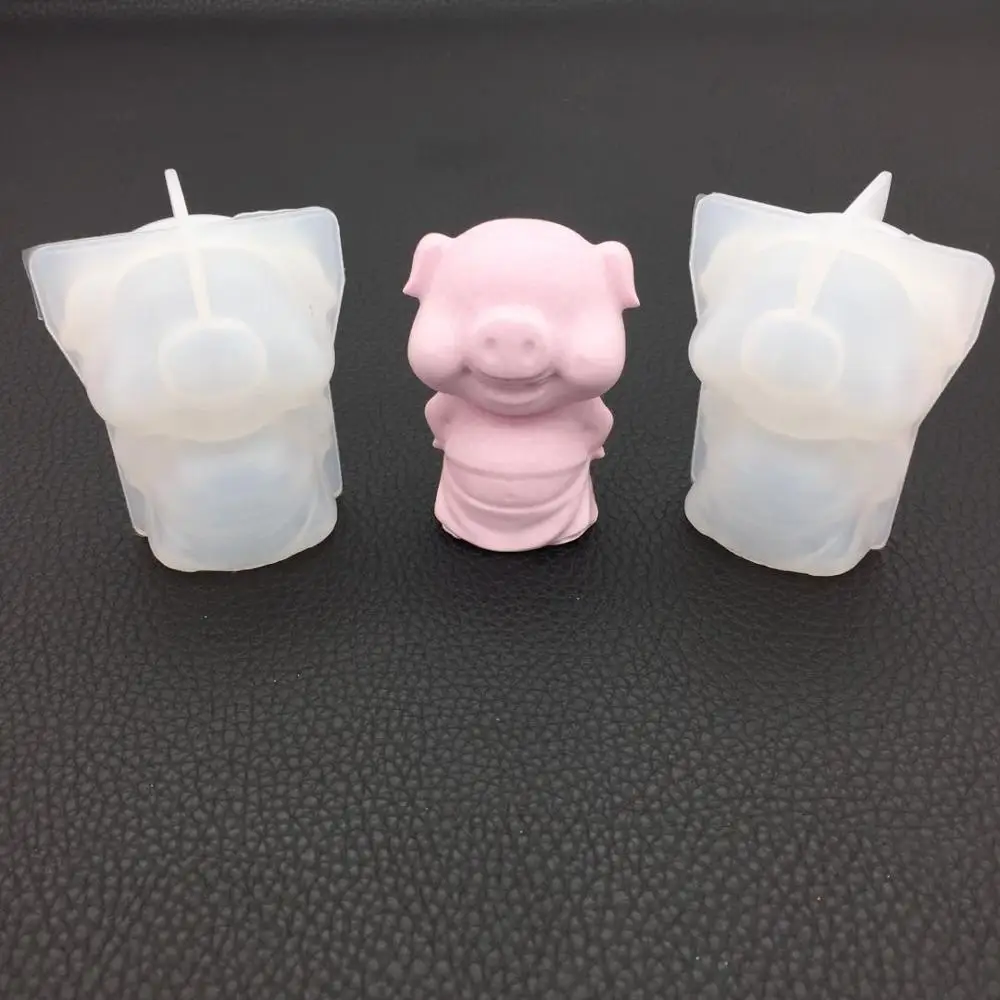S183 decoration plaster mould pig 3d mold for epoxy resin crafts