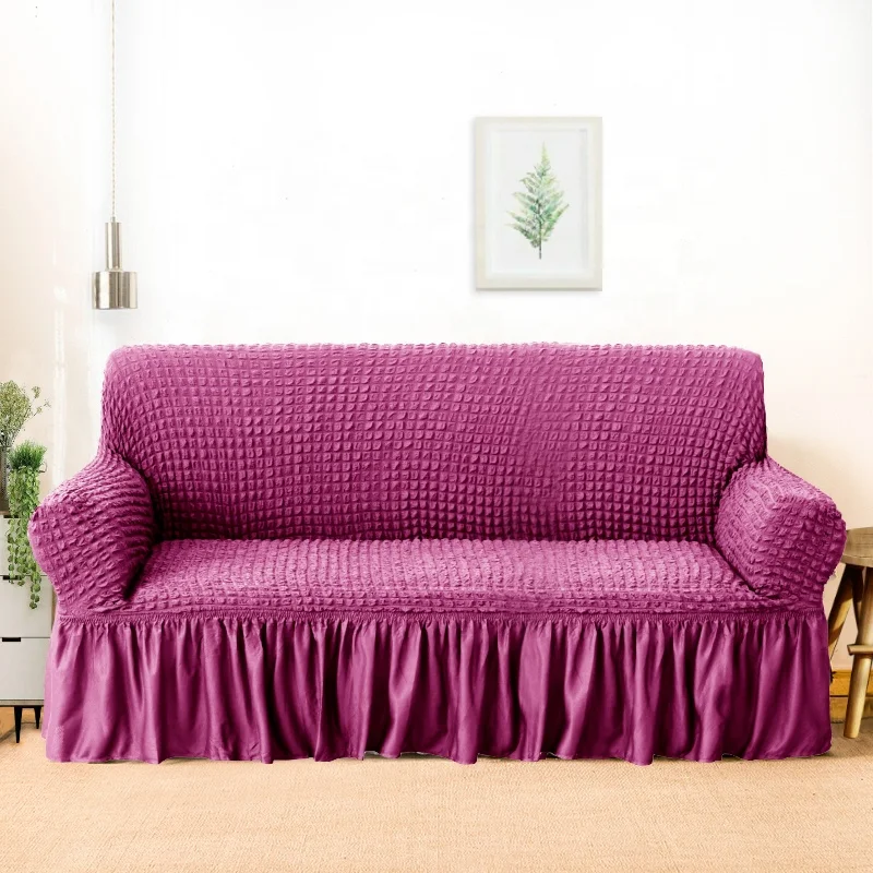 European sofa cover with skirt washable stretch cover for sofa 3 seat slipcover