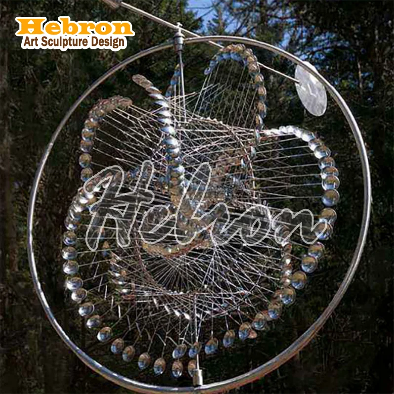 Outdoor Garden wind spinner 3d stainless steel wind spinner parts kinetic art sculpture