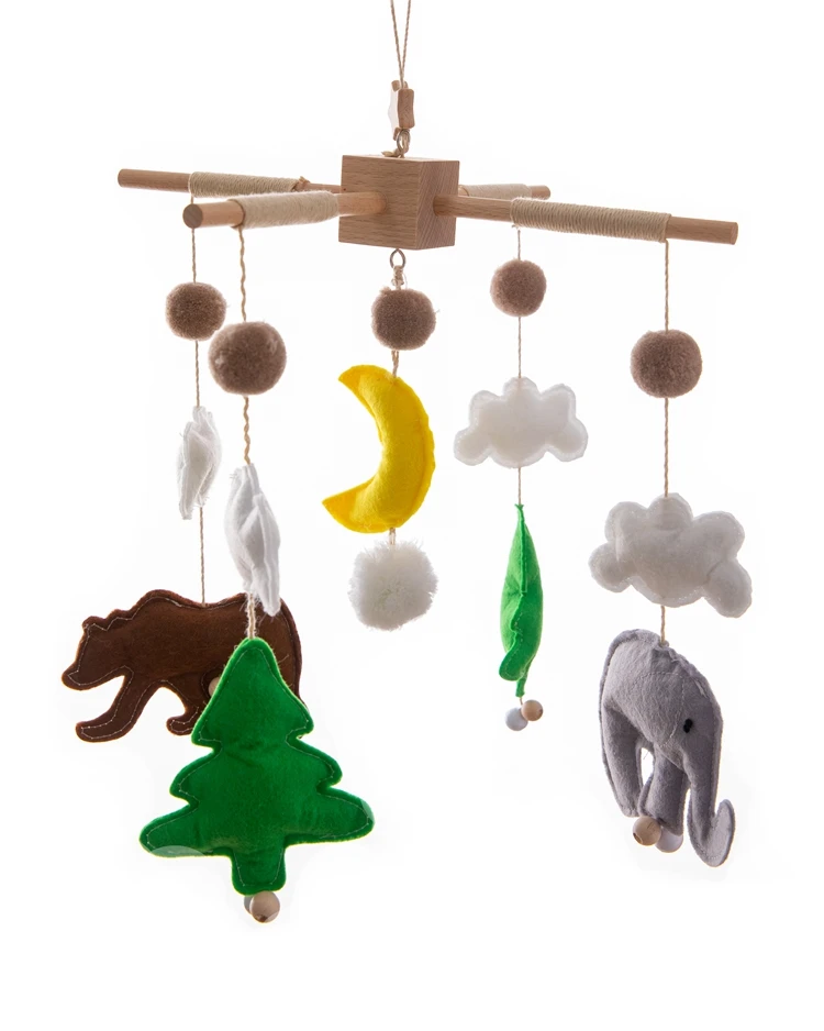 Детская Мобильная погремушка на возраст 0-12 месяцев, карусель для новорожденных, детская игрушка ручной работы