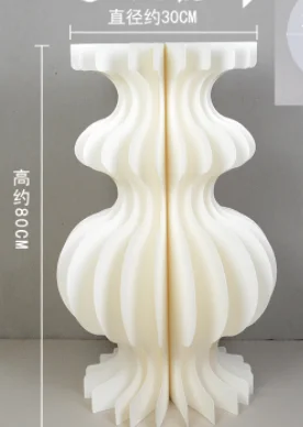Foldable Cardboard Centerpiece Display Cylinder Flowers Stand Columns Display with Acrylic Lid Wedding Party