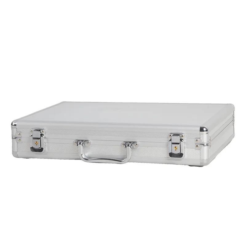 Engineered case silver  laminate aluminum  carrying  instrument display case