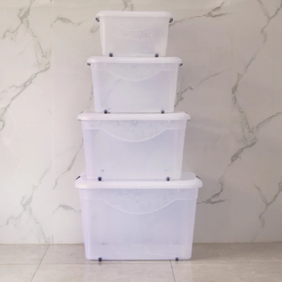 Home Heavy Duty Clear Plastic Storage Bin Box Container Organizer Multipurpose Cloth Book Storage Box Bin