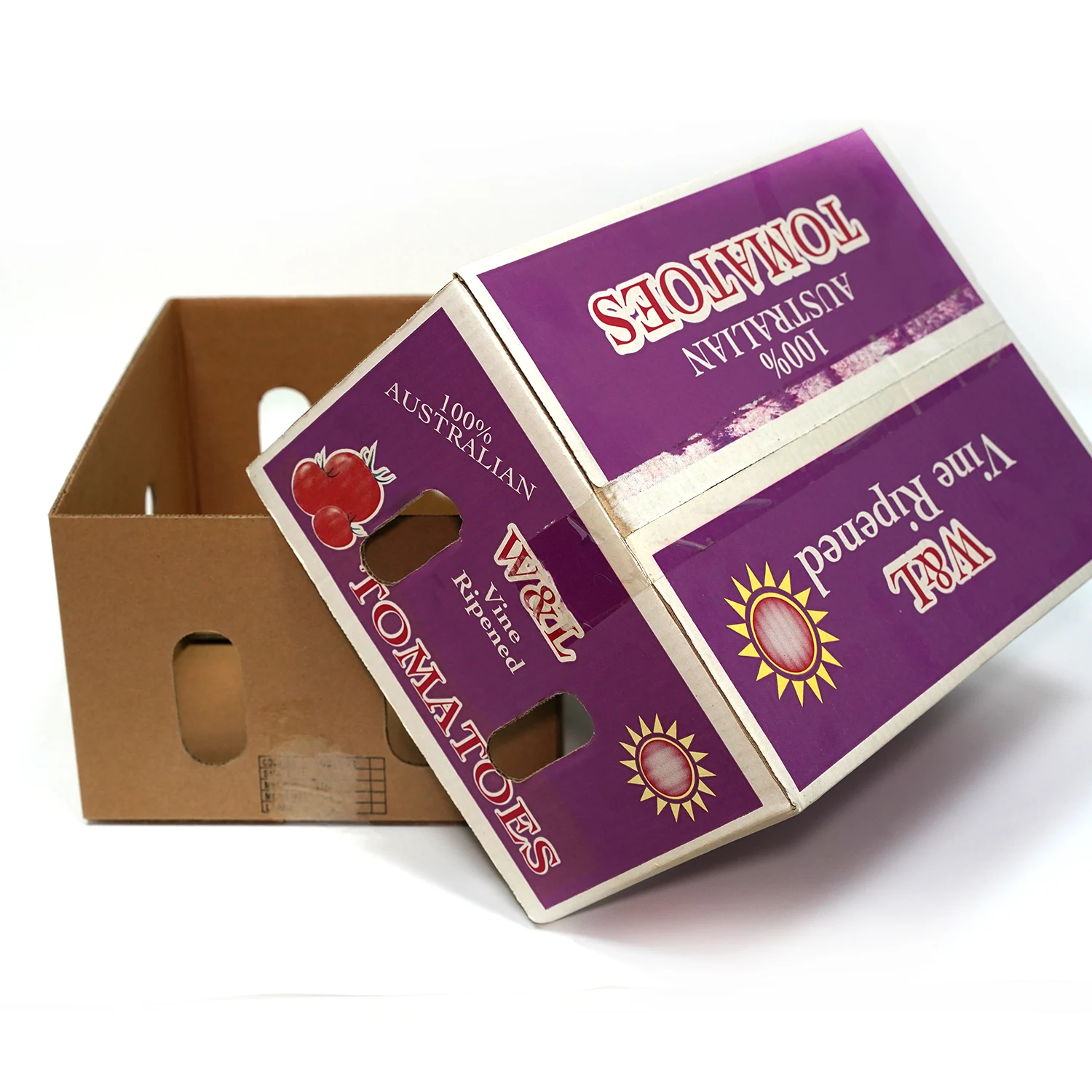 Фабричная цветная упаковка для печати на заказ, гофрированная картонная коробка для фруктов и овощей для доставки бананов