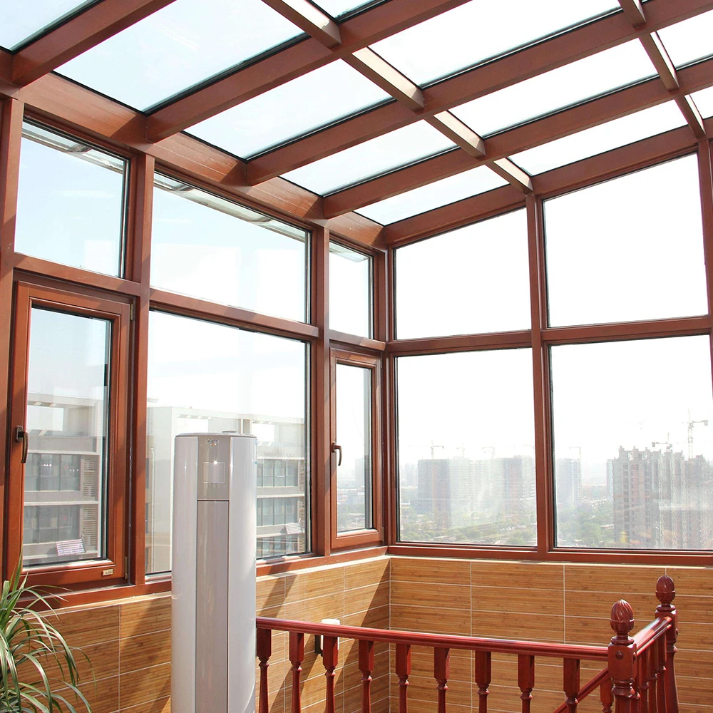 Outdoor Veranda Sun Room Patio Winter Garden Glass House Orangerie Greenhouse Solarium Conservatory Prefab Free Standing Sunroom