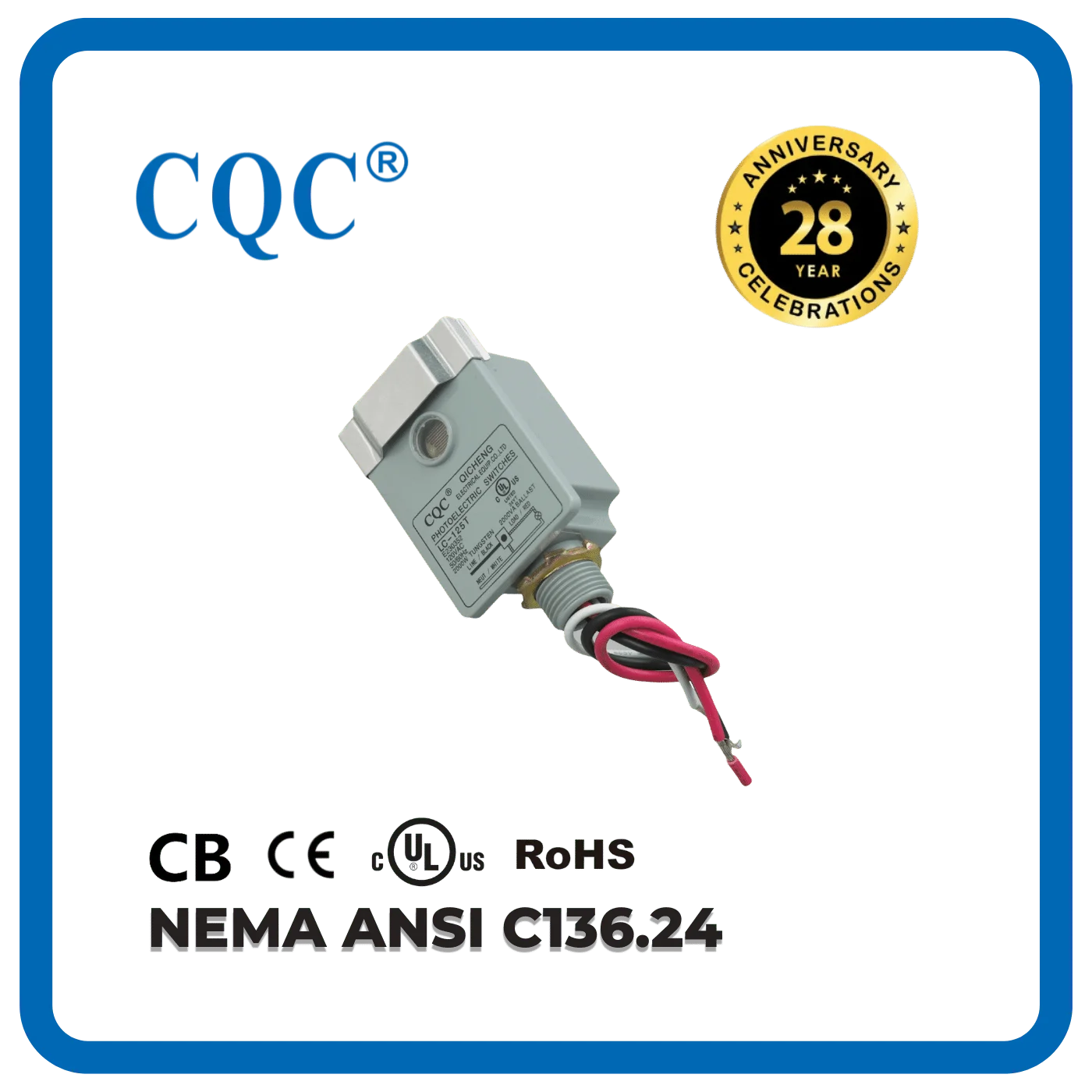 UL listed photoelectric sensor used for Parking Lot lighting