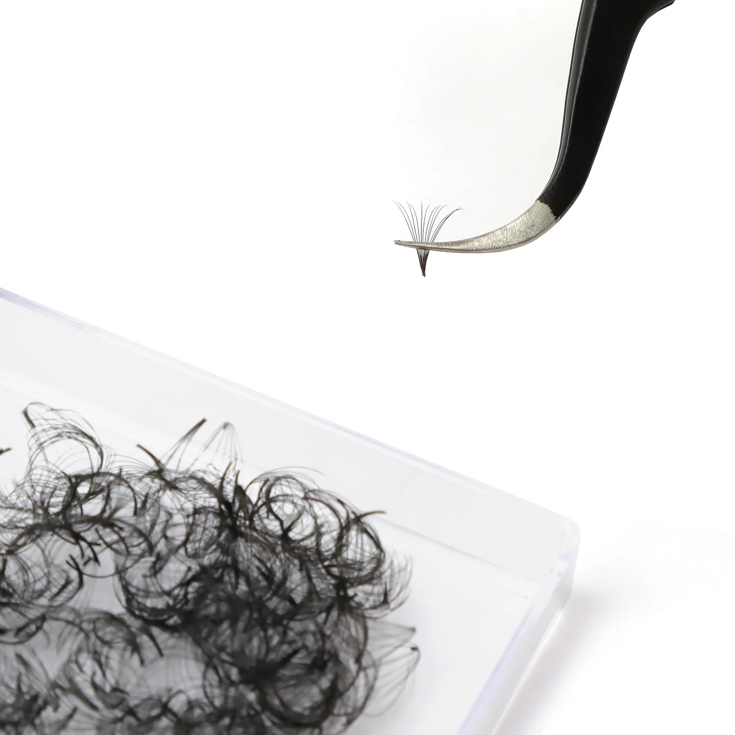 OEM Private Label Lashes Tray for Premade Loose Fan Lashes Wispy Loose 1000 Pre Made Fans Eyelash Natural Long from 8mm to 18mm