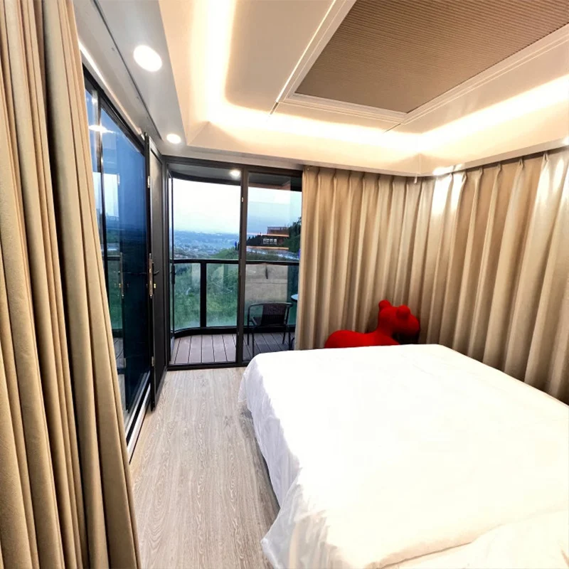 Smart space capsule home Modern tiny prefab container house Prefabricated glass modular capsule hotel foldable