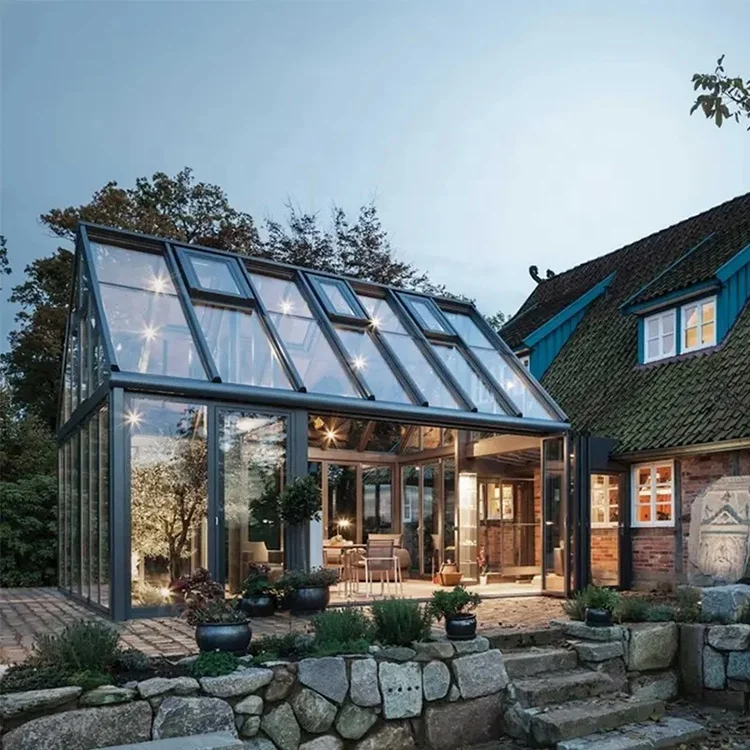 Outdoor Garden Low-e Tempered Glass Sunlight Room The Small Sunny Sunshine Glass Room sunrooms & glass houses