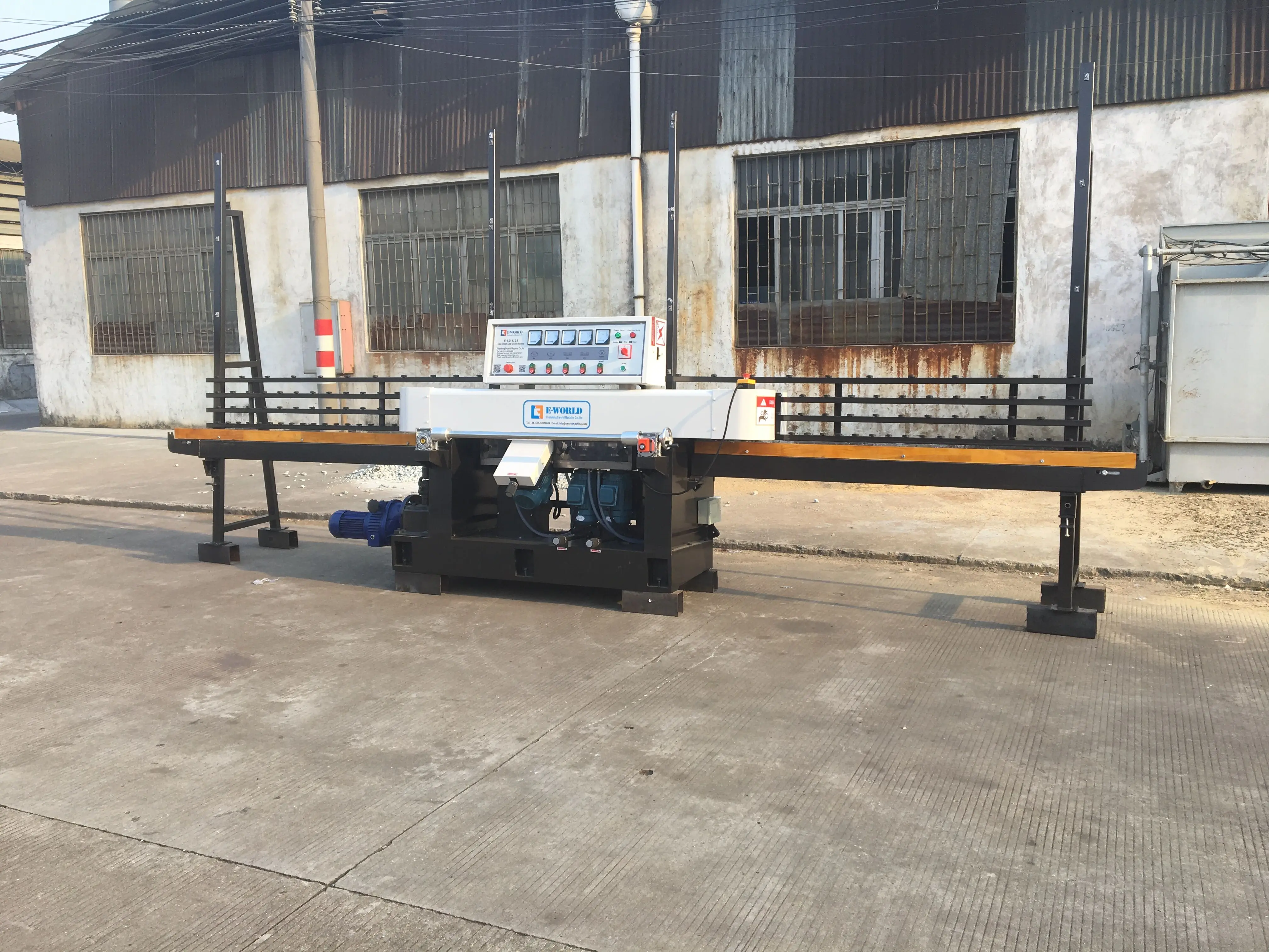 4 Motors Glass Straight-Line Pencil Edging Machine/Round Edging Machine/Flat Edging Machine with Good Polishing