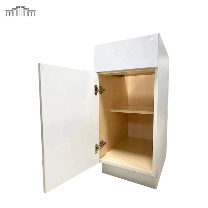 Modern OEM Factory Wholesale RTA Modern Style Modular PVC Kitchen Cabinet for Apartment Projects