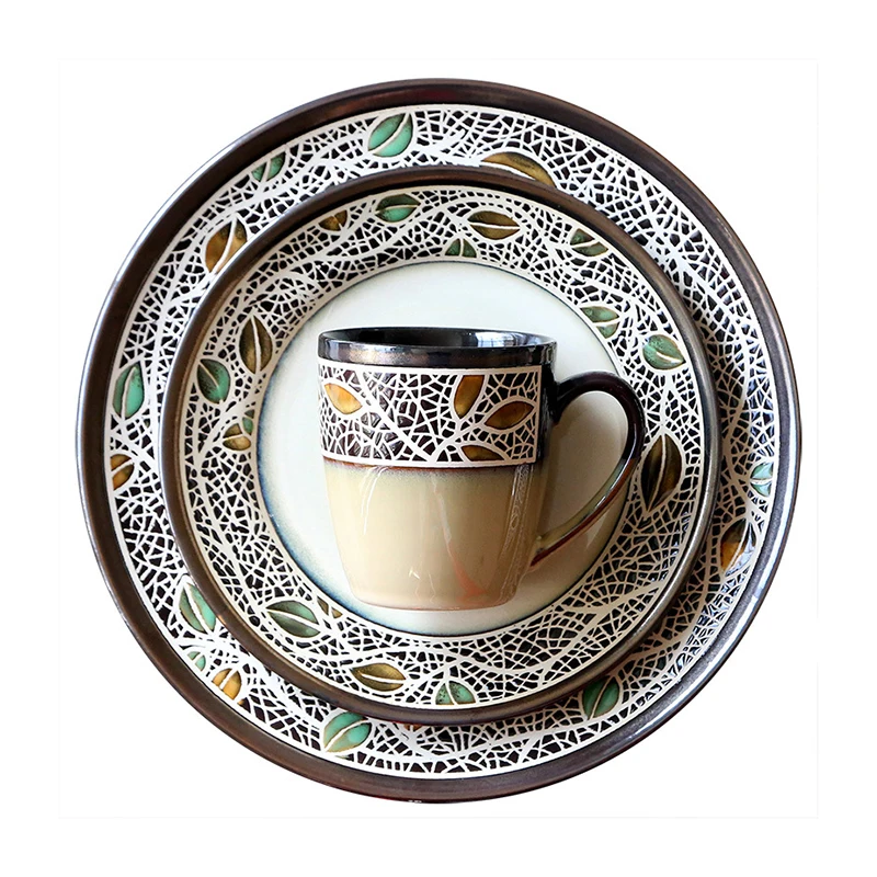 Фарфоровый набор посуды, керамическая посуда, обеденный набор с чашей для супа с Walmart и Sedex Audit