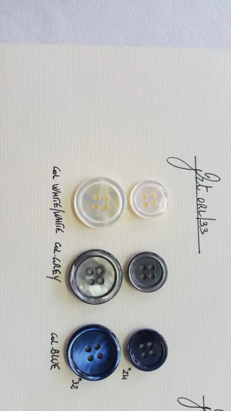 Luxury Buttons - Mother of Pearl/corozo Buttons Production - to Taylors, Stylists, Mtm, Garnments Factories - Made in Italy