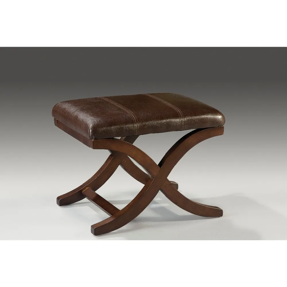 European Style Living Room Furniture Hallway Shoes Shop Velvet Solid Wood Footstool Foot Stool Ottoman