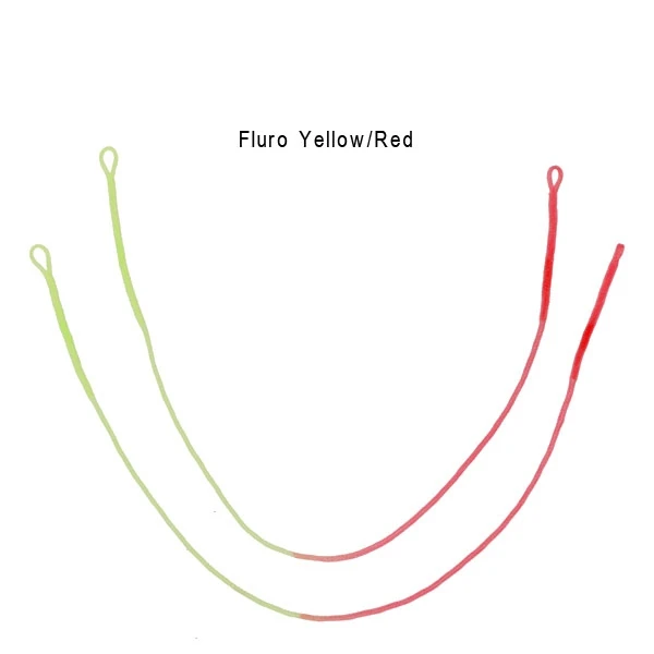 Braided Leader Hi-Vis indicator Loop Connectors for Fly line 30 50-Pound yellow red orange (B10)