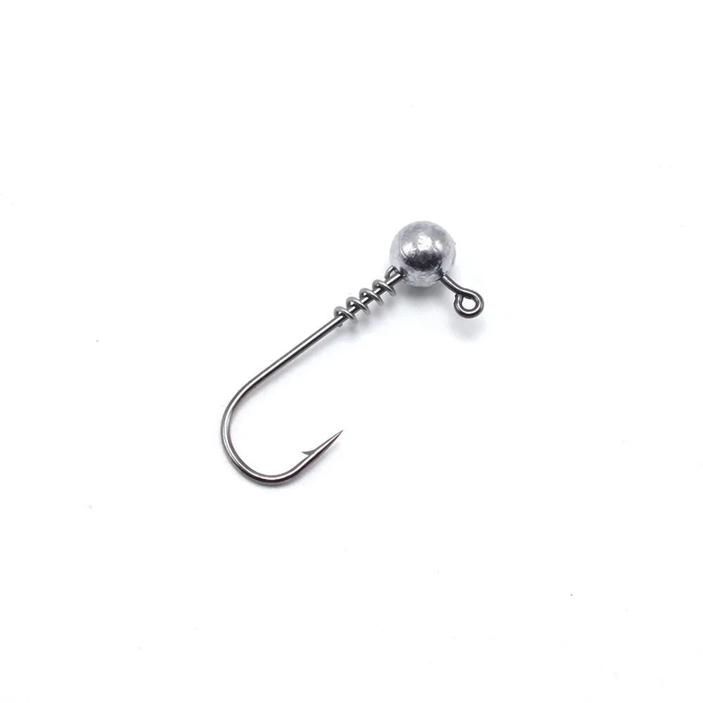Новая модель рыболовного крючка с винтовым замком джиг-головка крючок свинцовая пружинные джиг-крючки
