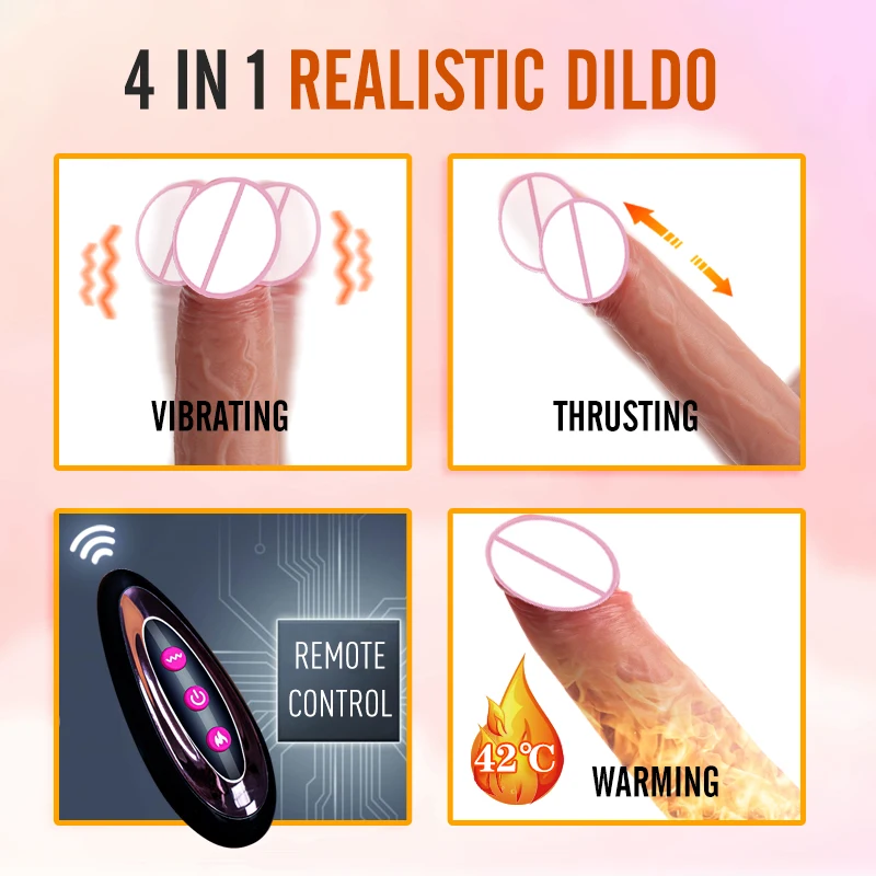 Remote Control Dildo Vibrator Sex Toys for Women Couples Games Real Dildo Thrusting G Spotter Massage USB Magnetic Charging%
