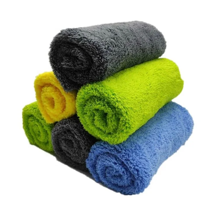 Korea quality edgeless 500gsm coral fleece plush car buffing towels