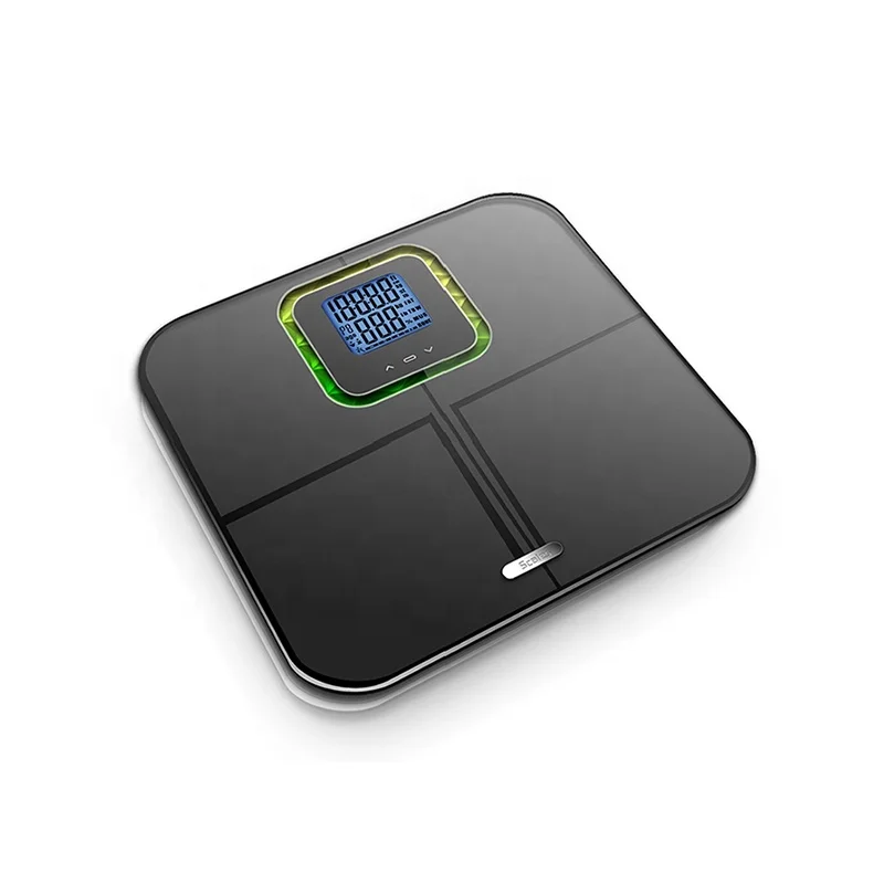 CE& RoHS Fast delivery easy reading big LCD screen four sensor body fat weighing scale household BMI measurement body scale